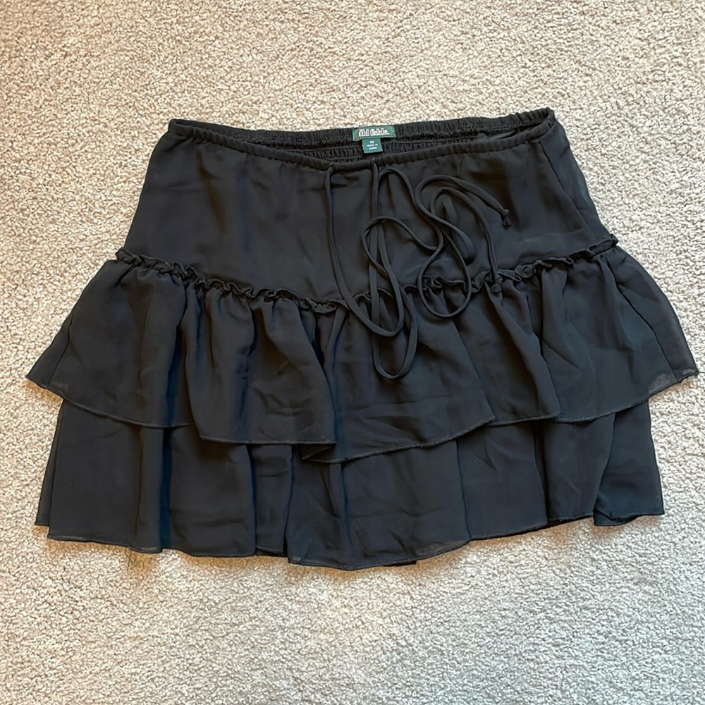 Wild Fable Black Tiered Flounce Skirt Size XS